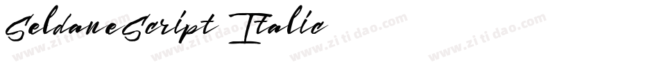 SeldaneScript Italic字体转换